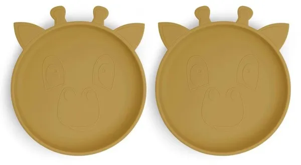 Nuuroo Akila silikonilautanen 2-pakkaus - Dusty Tellow