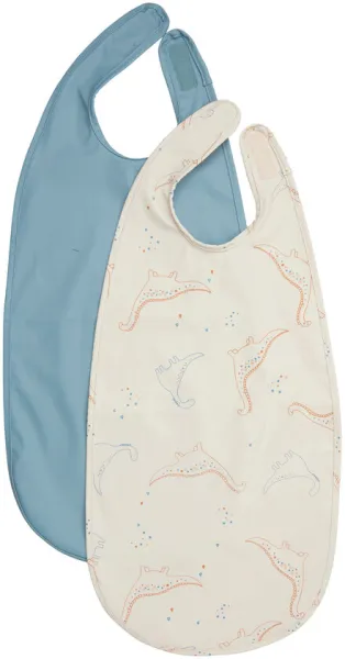 Pitkä ruokalappu PU (2 kpl) - 419 - ONE SIZE