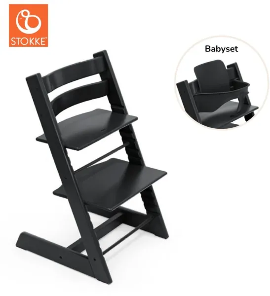 Tripp Trapp Syöttötuoli sis. Vauvansetti - Musta