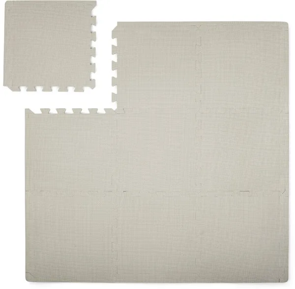 Vaaleanharmaa vaahtoleikkimatto